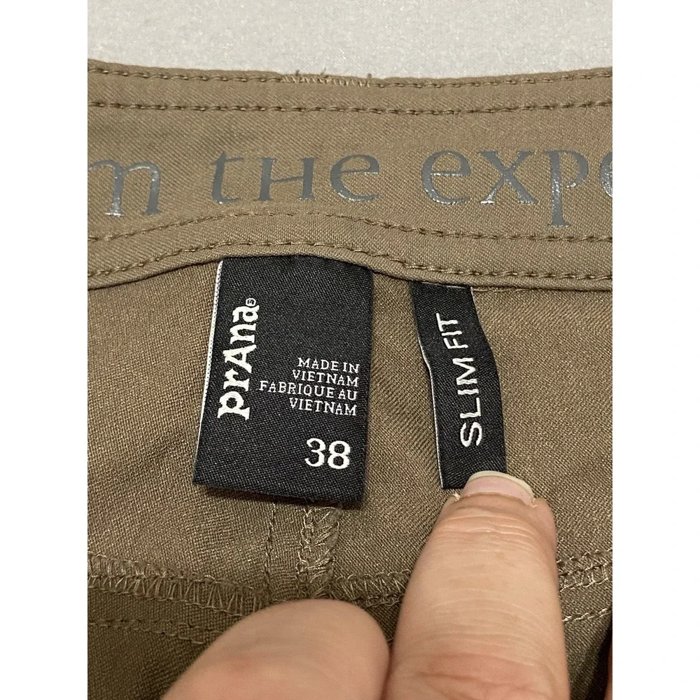Prana Brion Men's Slim Brown Pants Size 38w32L‎ Outdoor Active Hiking M4BN32312
